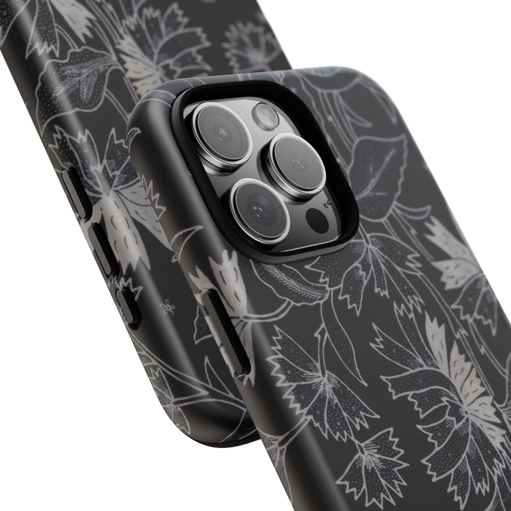 Floral Black Botanical Phone Cover