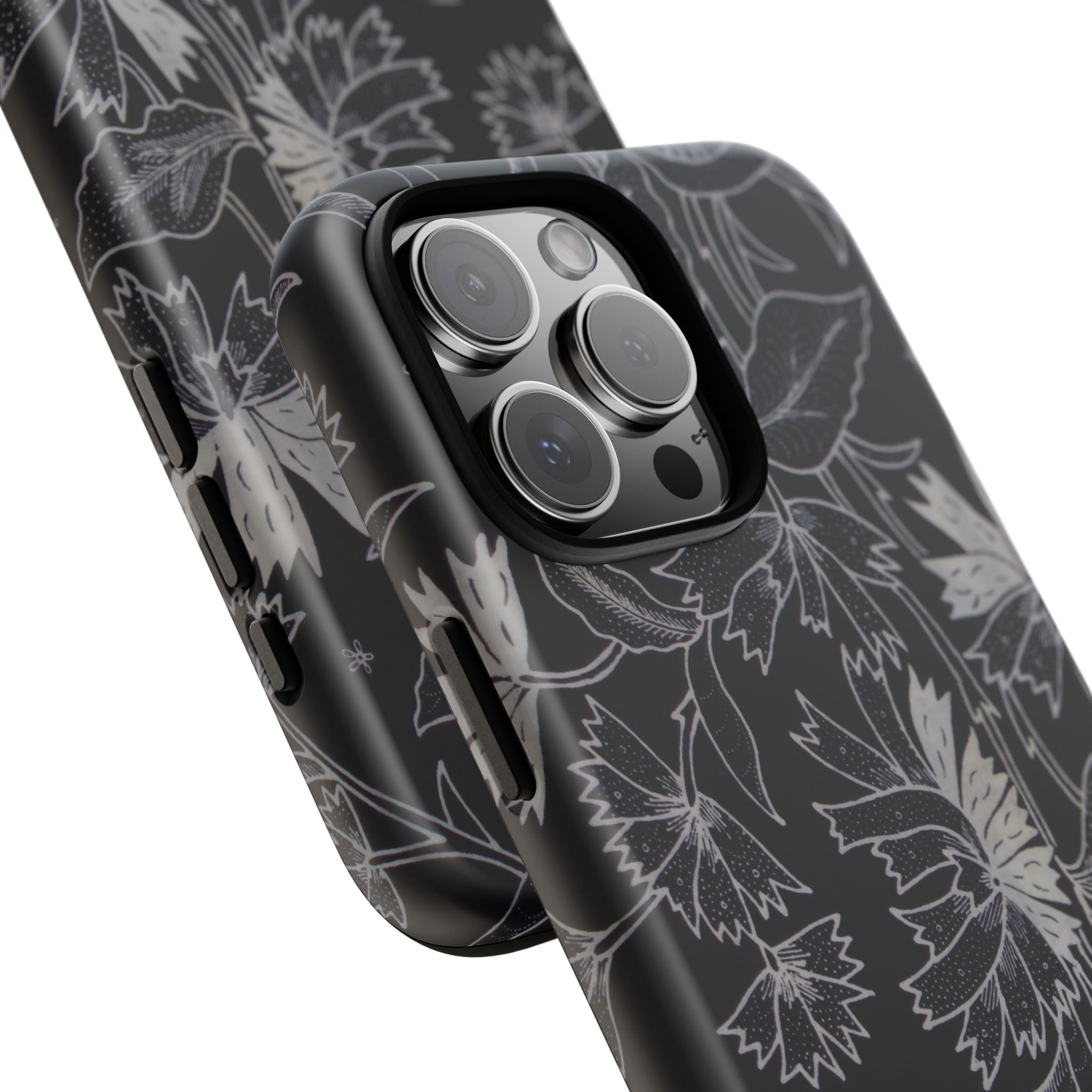 Floral Black Botanical Phone Cover