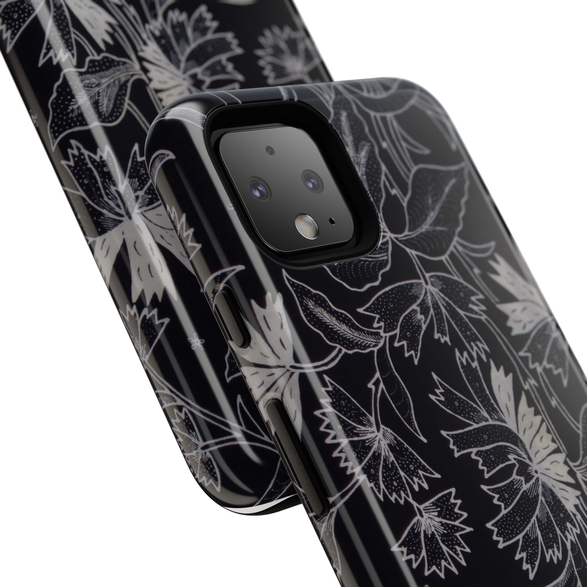 Floral Black Botanical Phone Cover