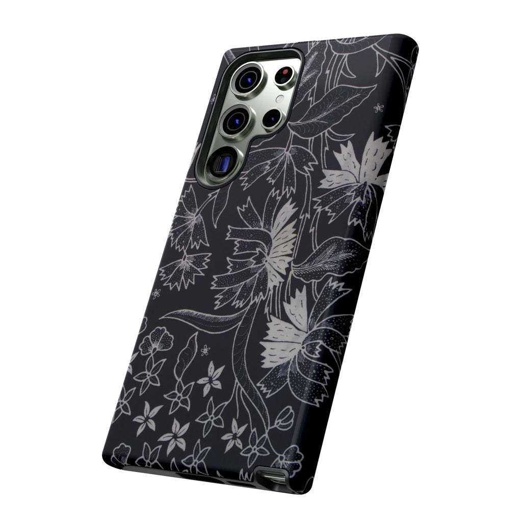 Floral Black Botanical Phone Cover