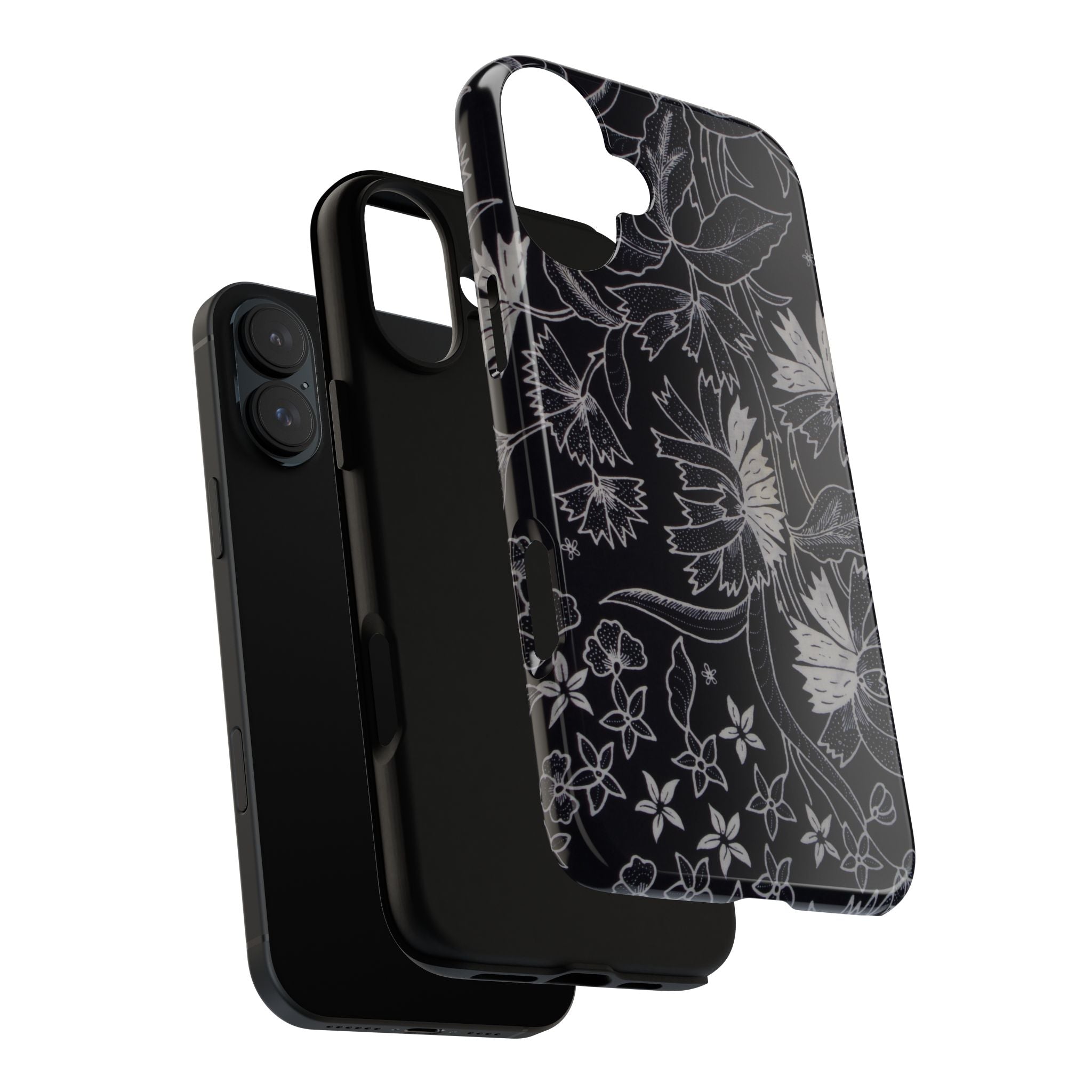 Floral Black Botanical Phone Cover