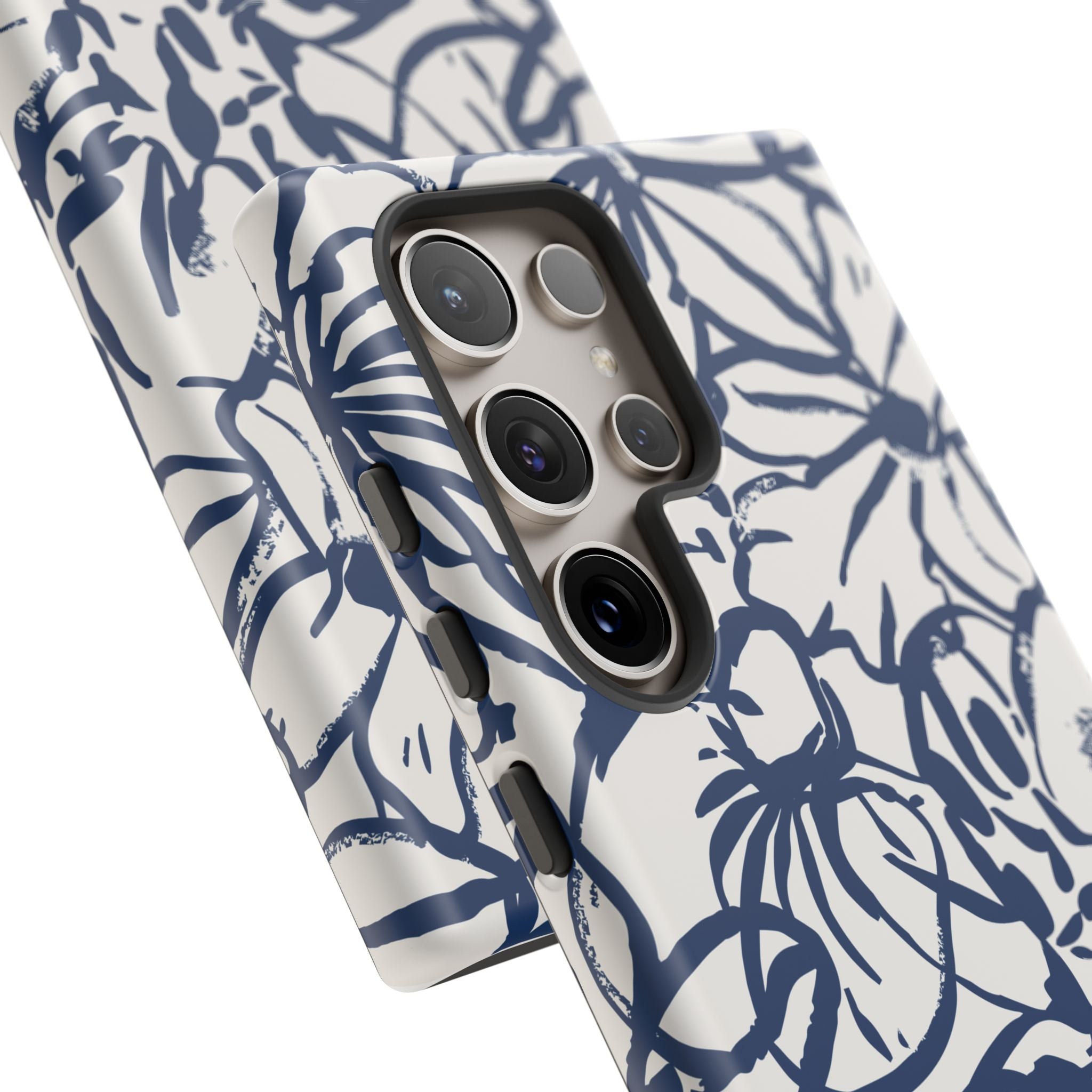 Navy Floral Phone Case