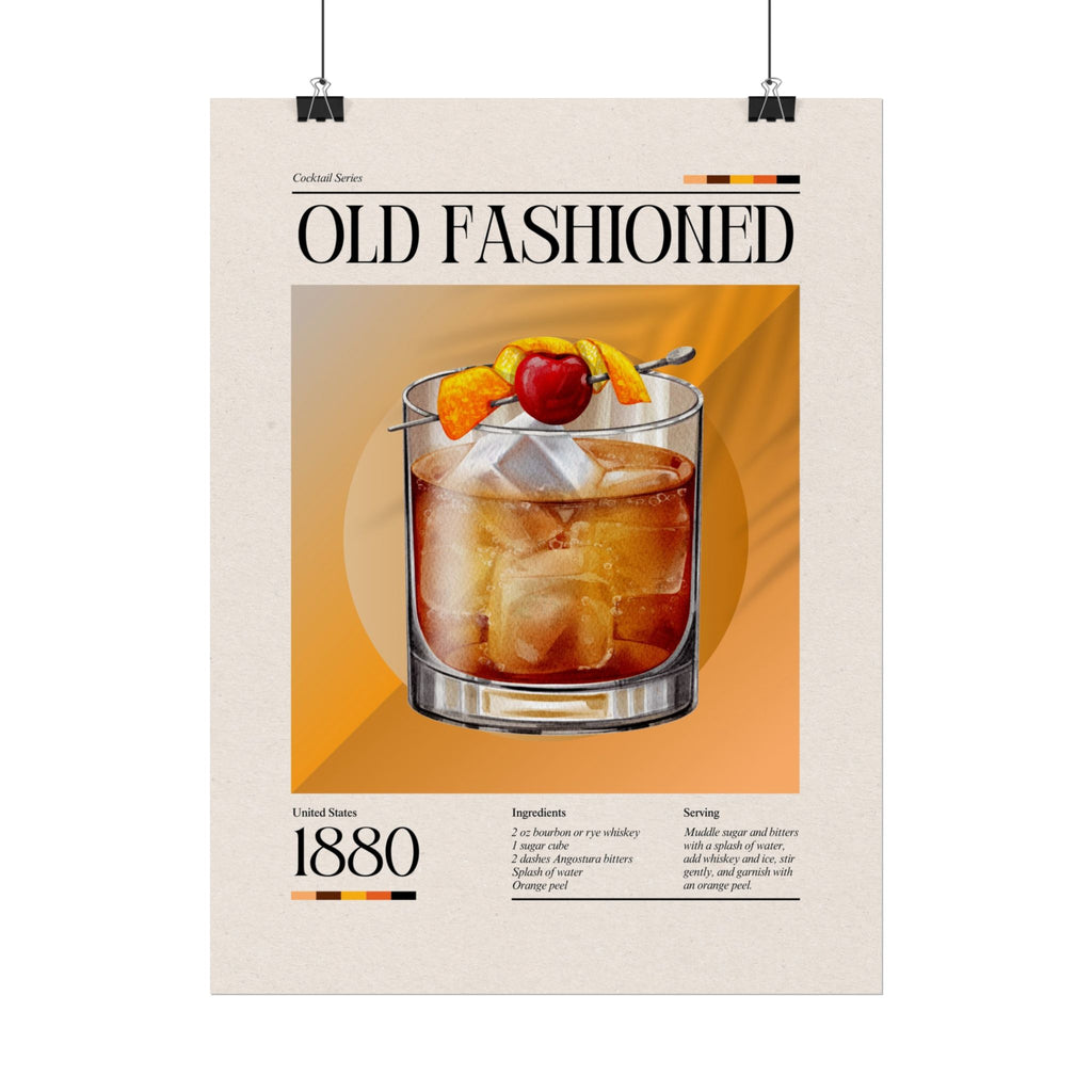 Old Fashioned Cocktail Poster