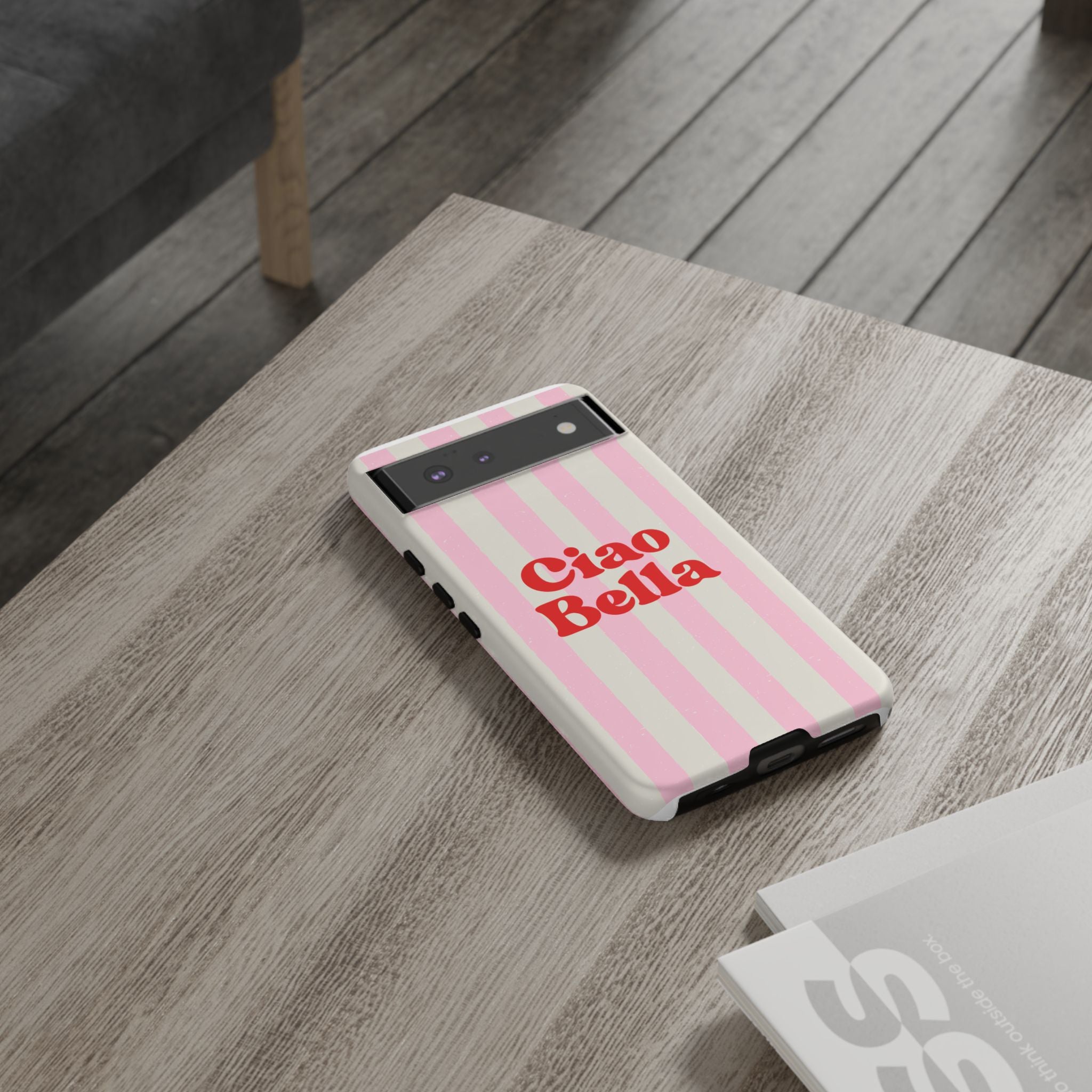 Pink Stripe Ciao Bella Phone Case