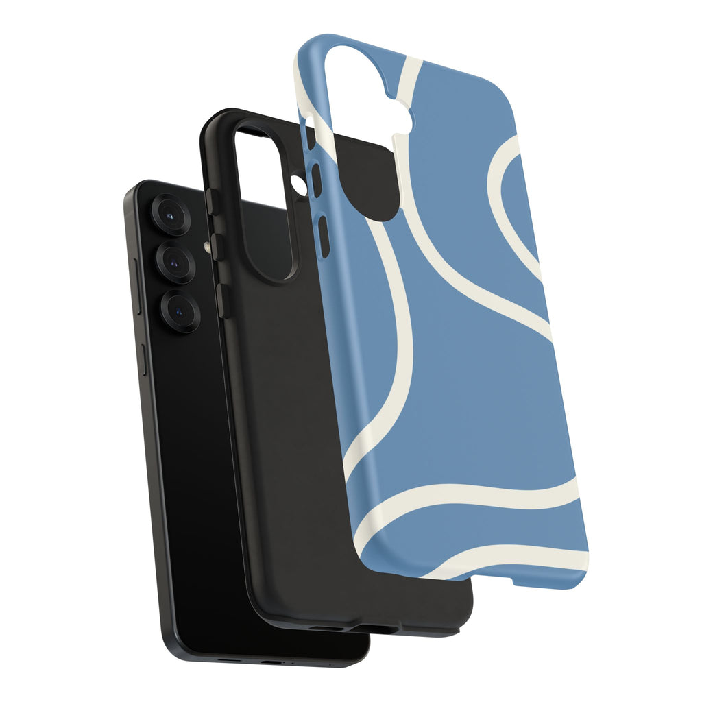 Blue Wavy Abstract Phone Case