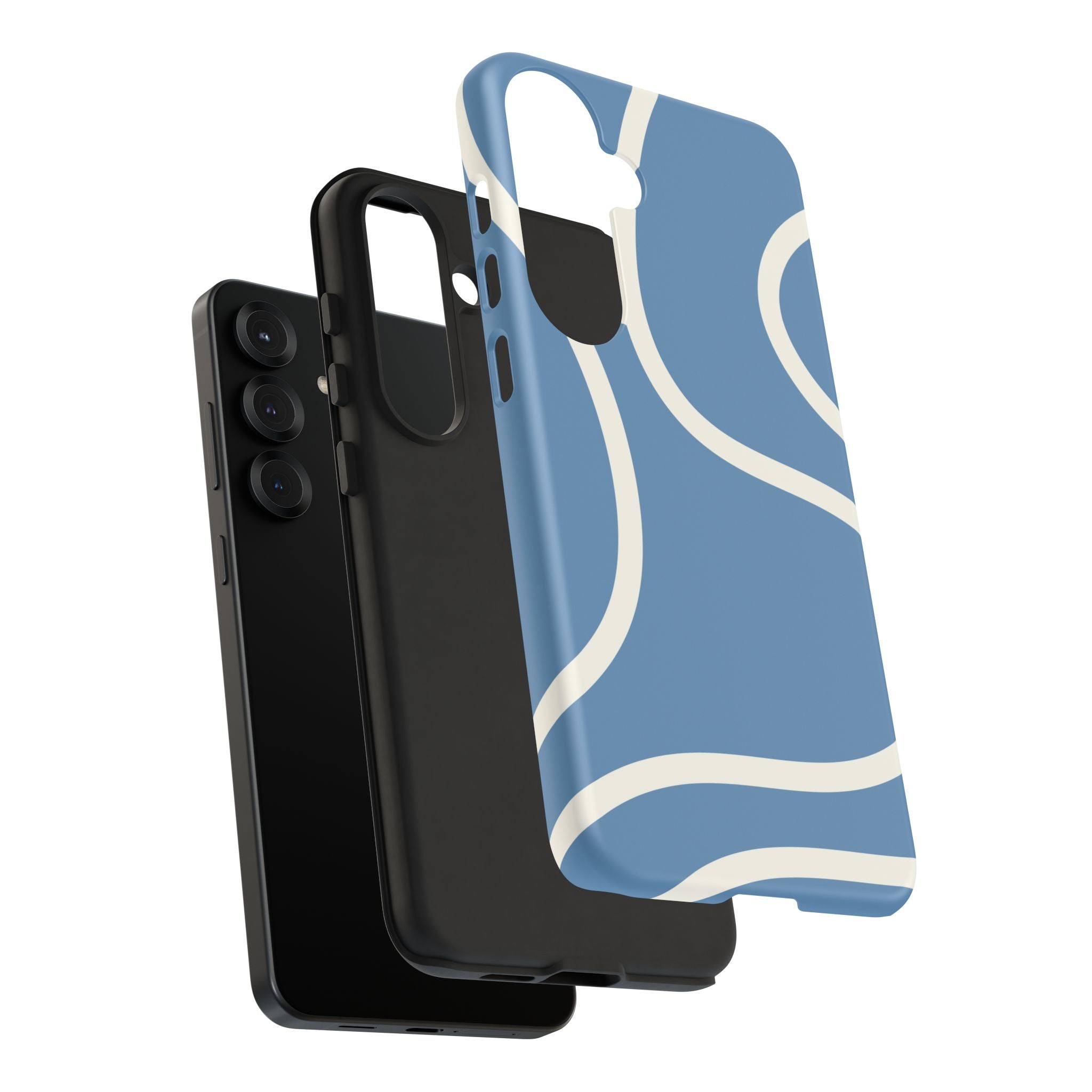 Blue Wavy Abstract Phone Case