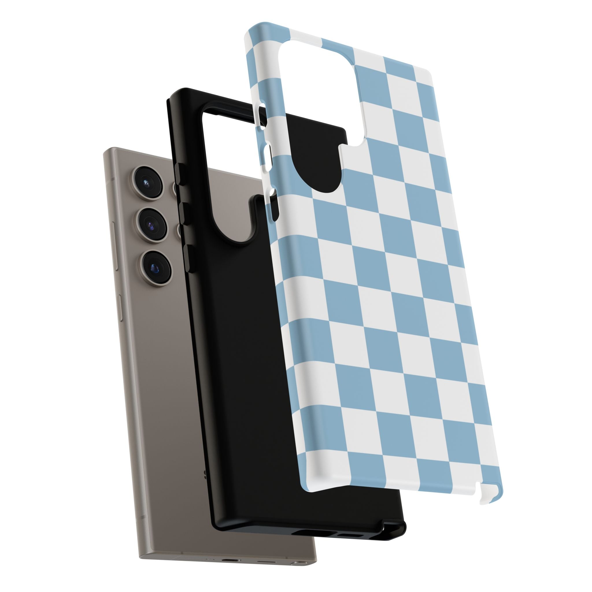 Blue Checkerboard Tough Phone Case