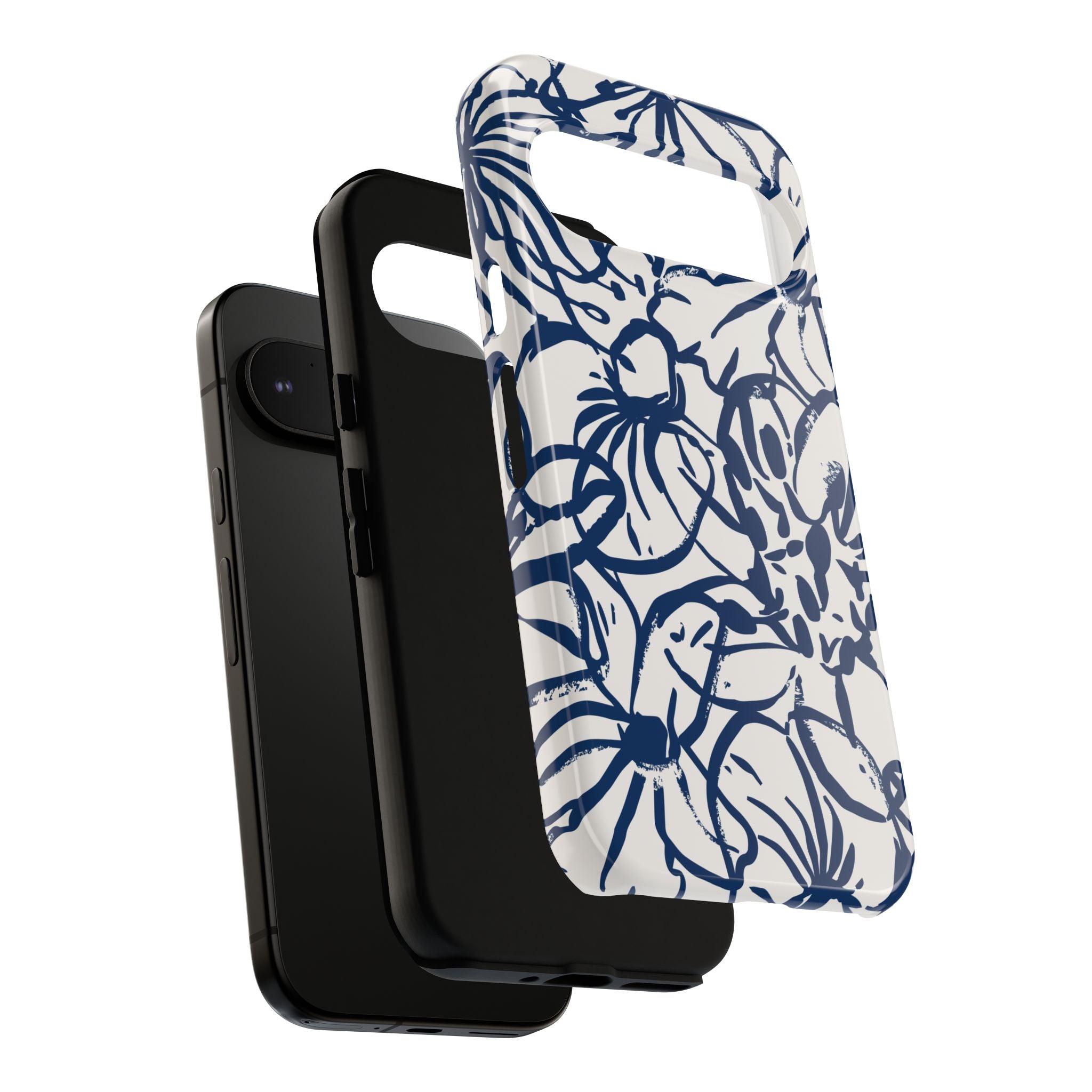 Navy Floral Phone Case