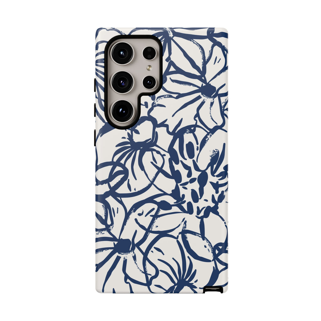 Navy Floral Phone Case
