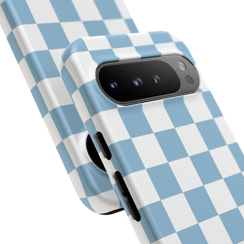 Blue Checkerboard Tough Phone Case