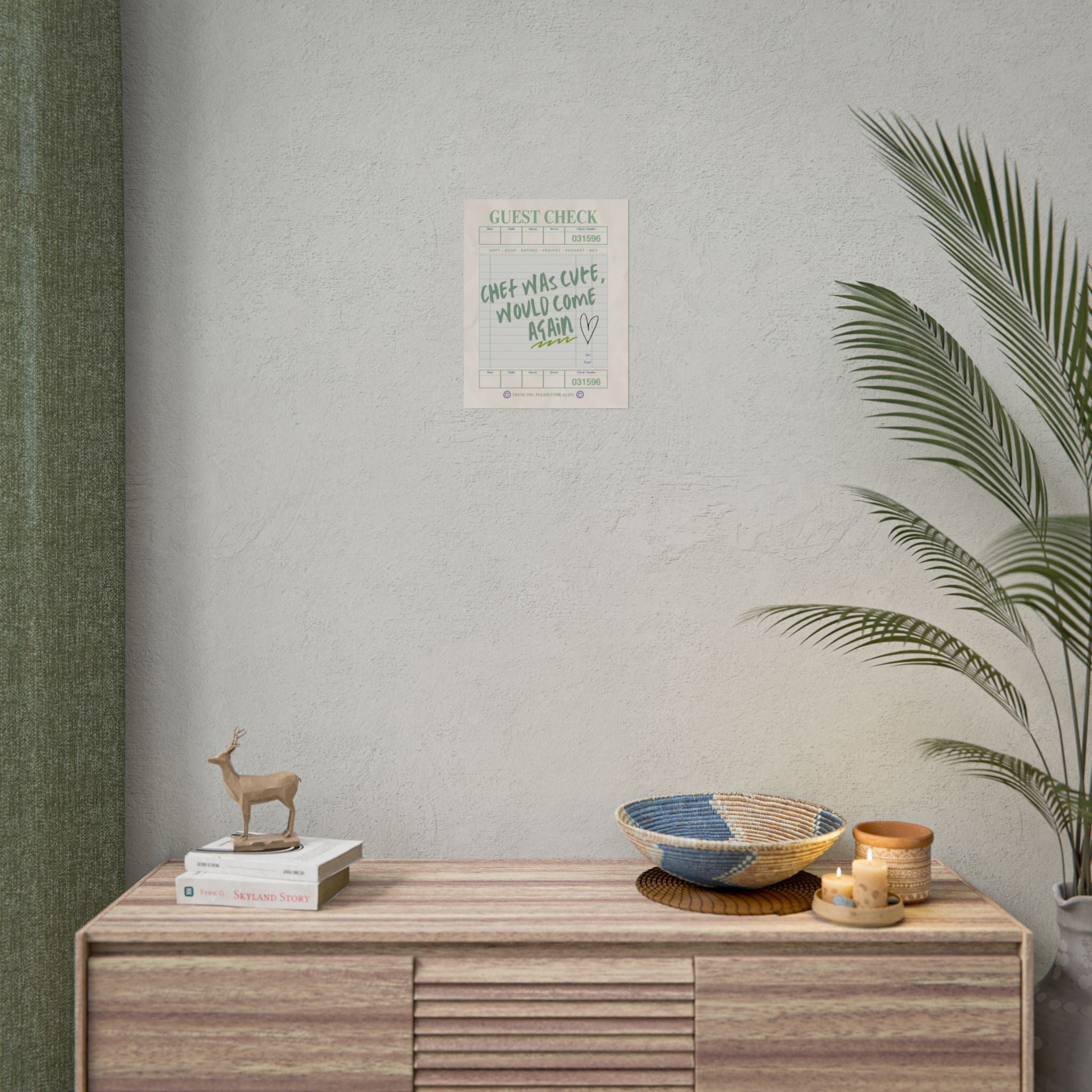 Guest Check Cute Chef Poster