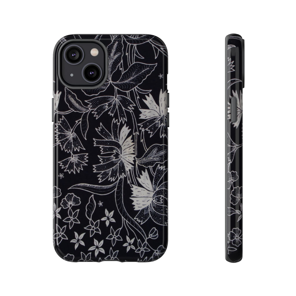 Floral Black Botanical Phone Cover