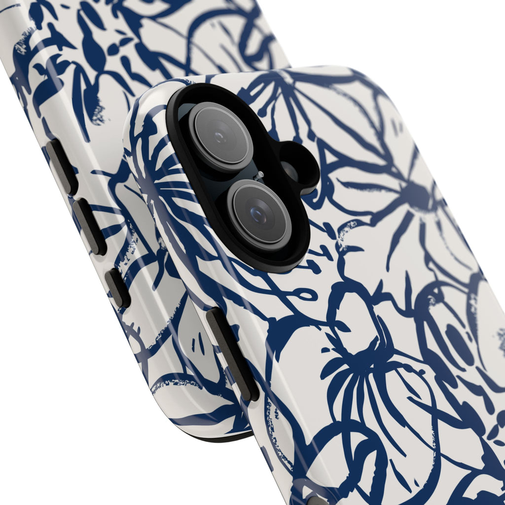 Navy Floral Phone Case
