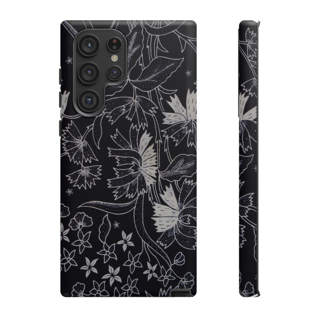 Floral Black Botanical Phone Cover