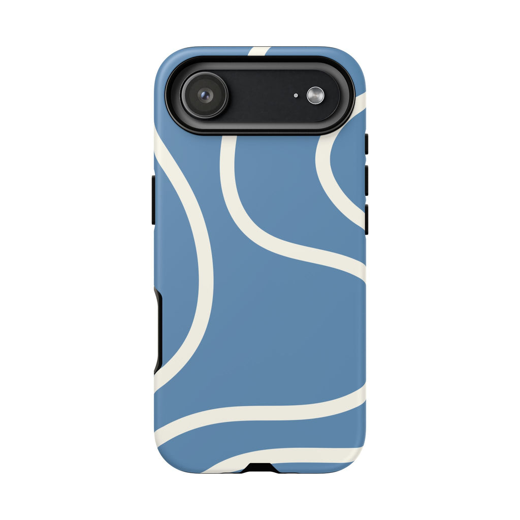 Blue Wavy Abstract Phone Case