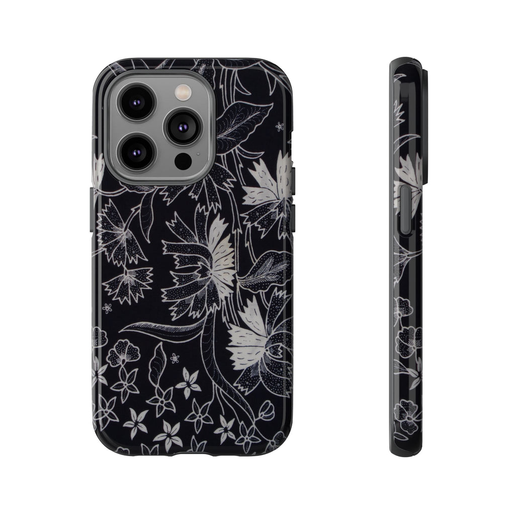 Floral Black Botanical Phone Cover