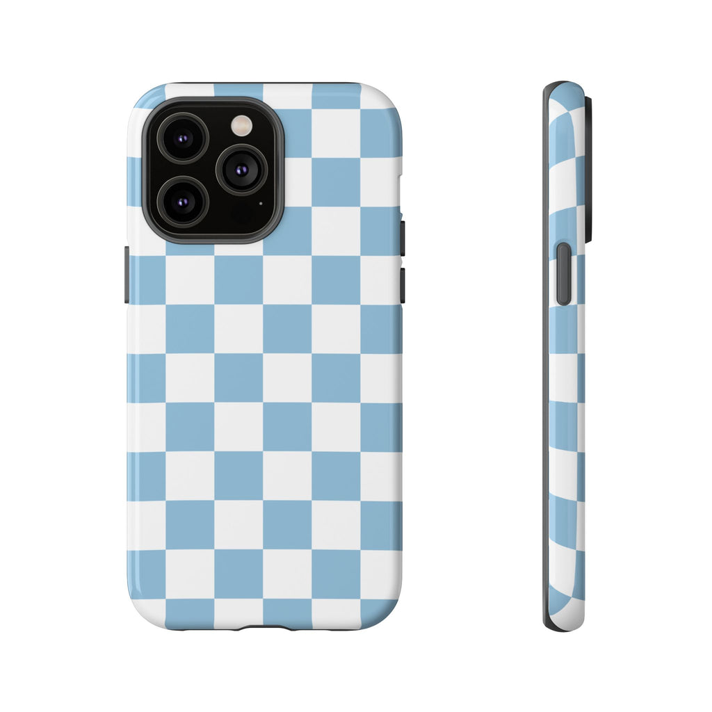 Blue Checkerboard Tough Phone Case