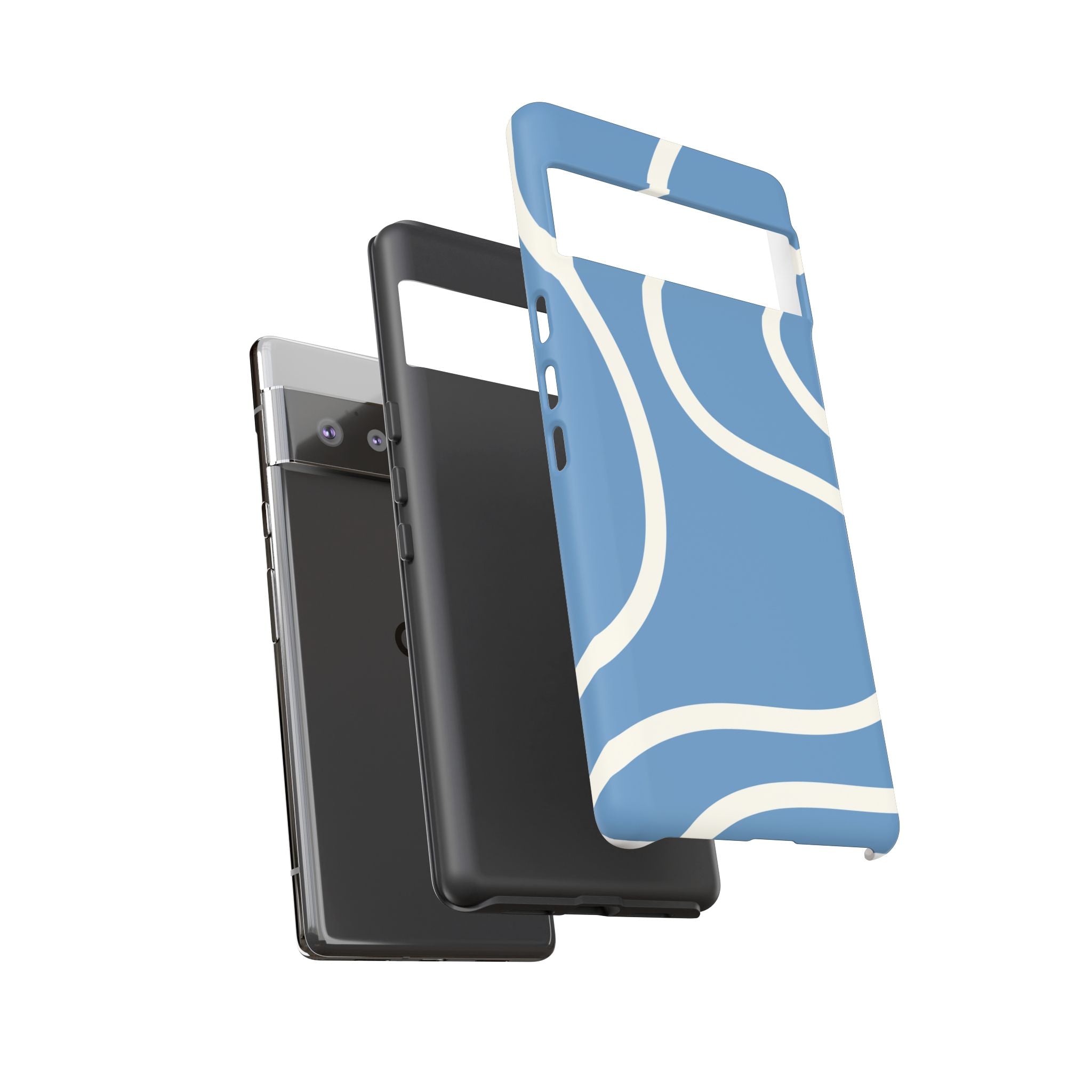 Blue Wavy Abstract Phone Case