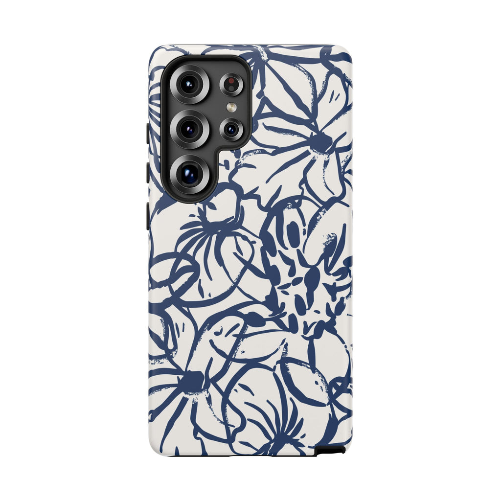 Navy Floral Phone Case