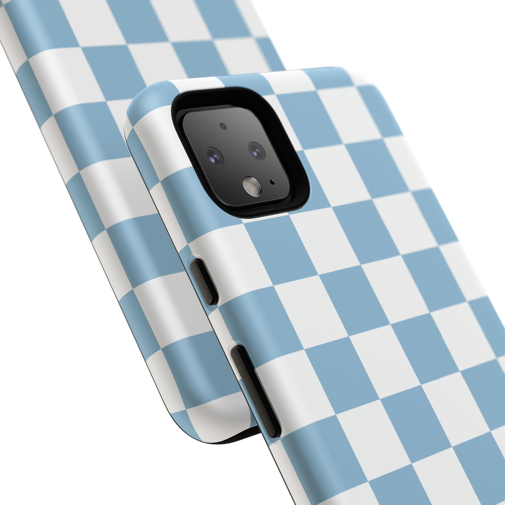 Blue Checkerboard Tough Phone Case