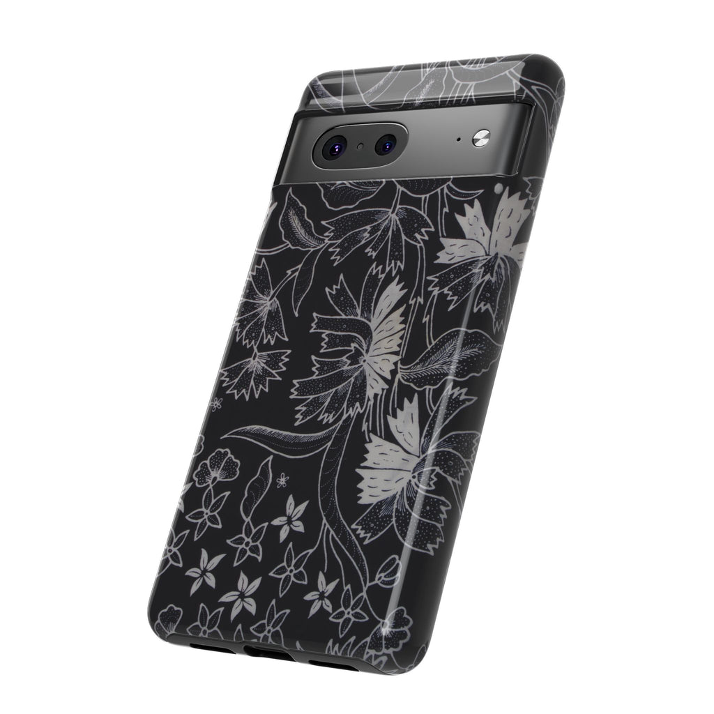 Floral Black Botanical Phone Cover