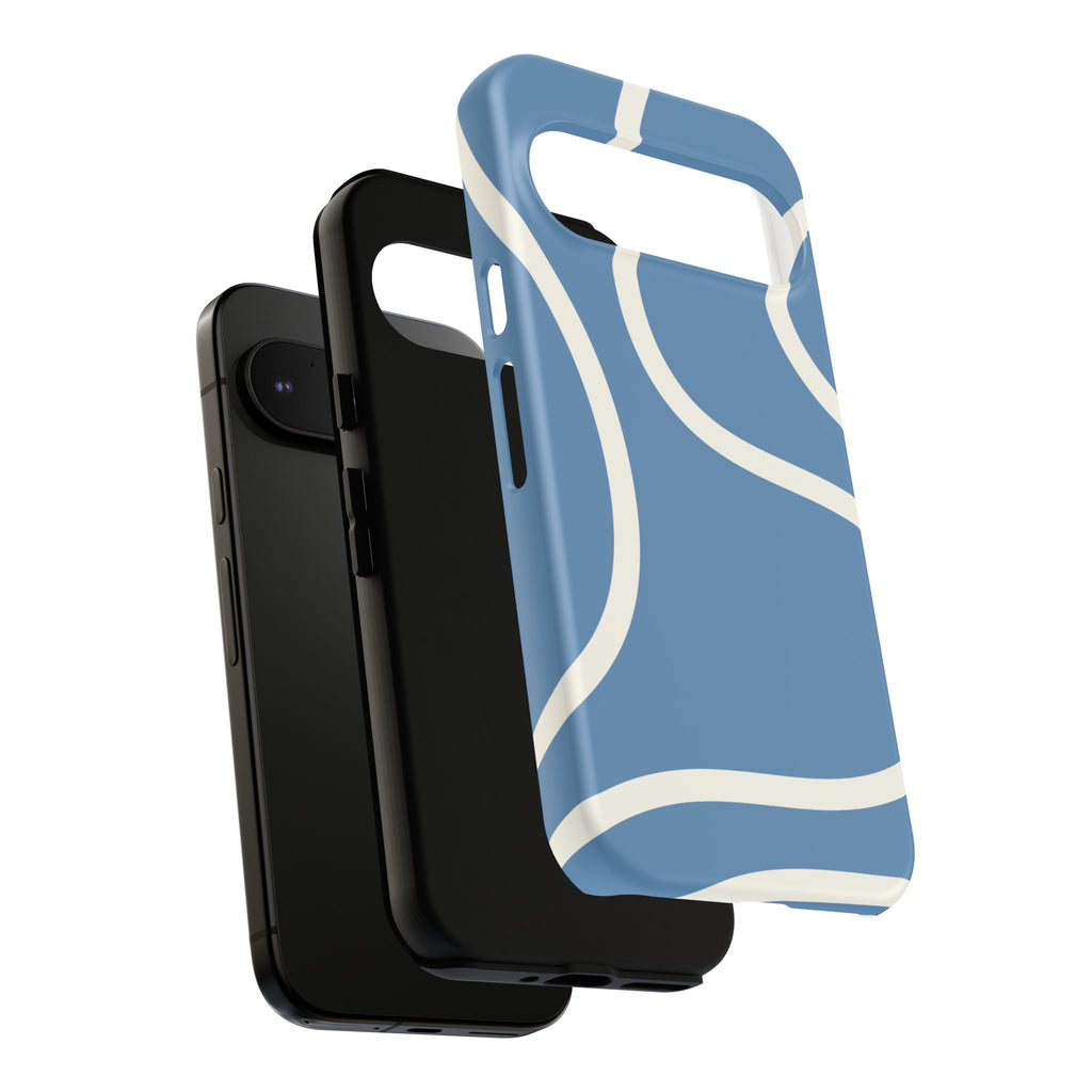 Blue Wavy Abstract Phone Case