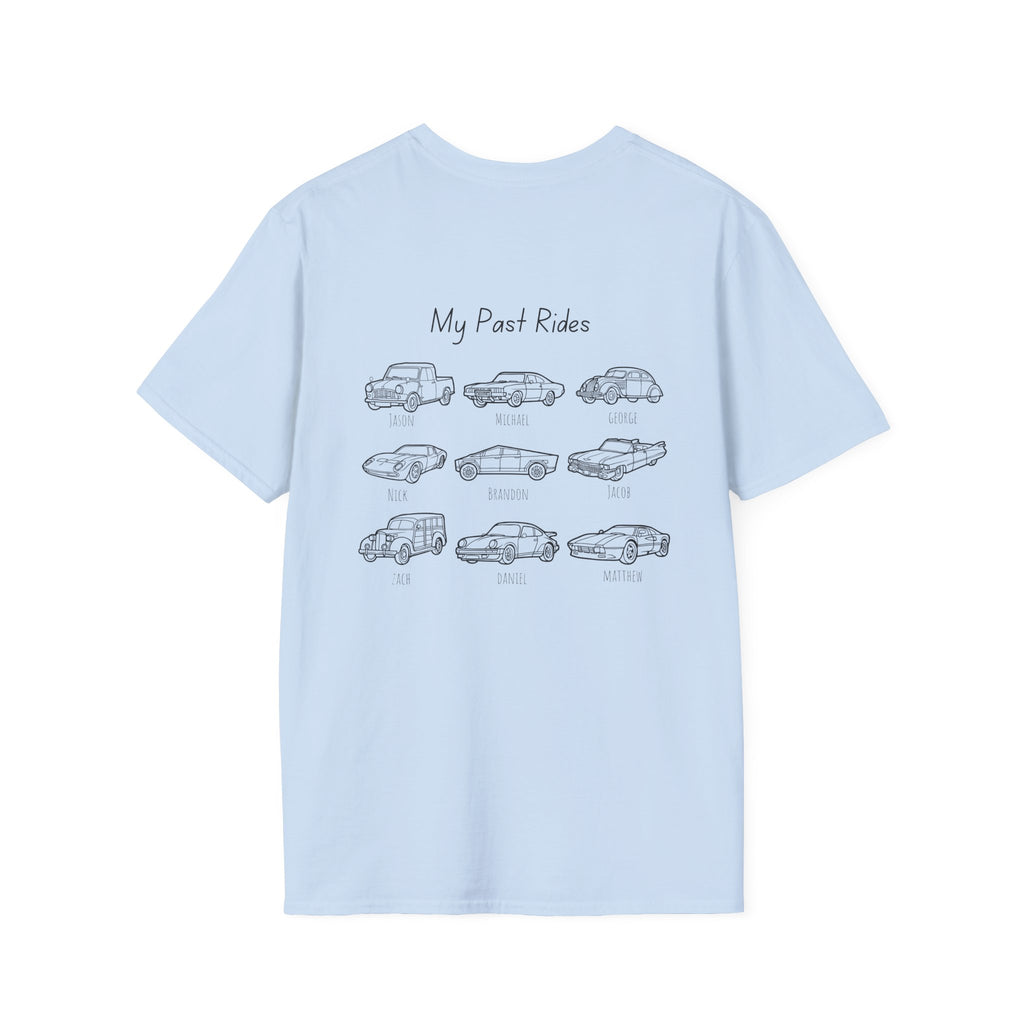 "My Past Rides" Vintage Car Illustration Tee