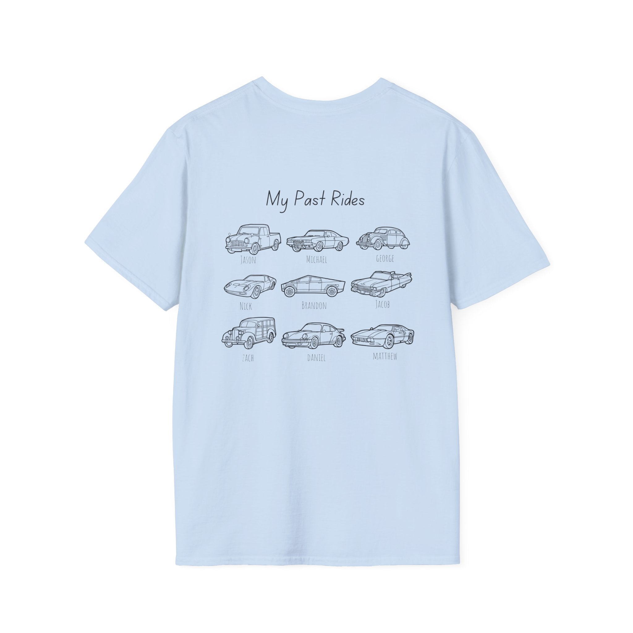 "My Past Rides" Vintage Car Illustration Tee