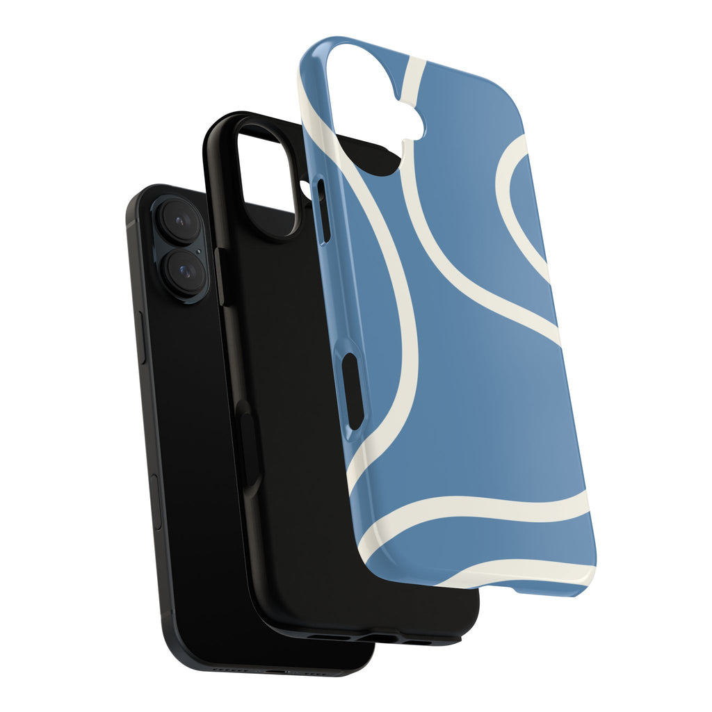 Blue Wavy Abstract Phone Case