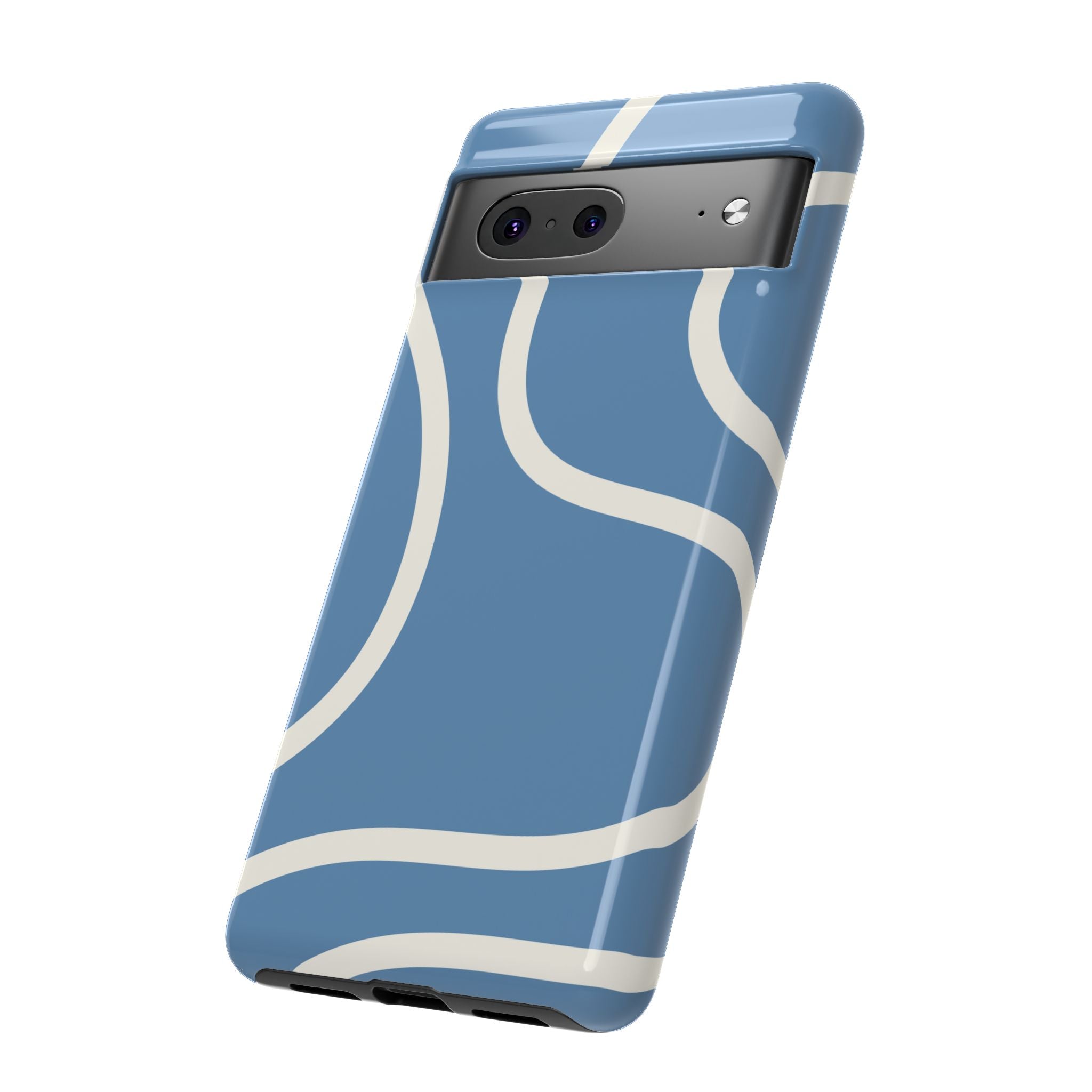 Blue Wavy Abstract Phone Case