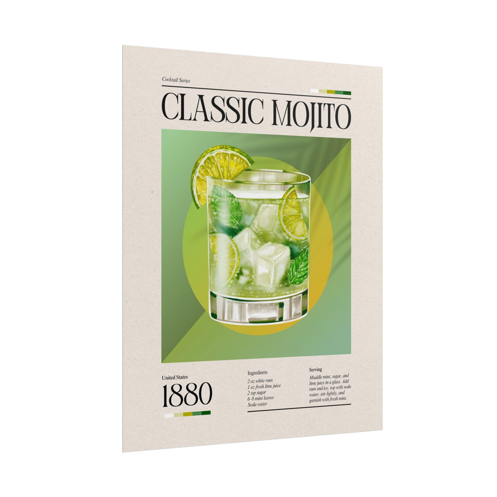 Classic Mojito Cocktail Print
