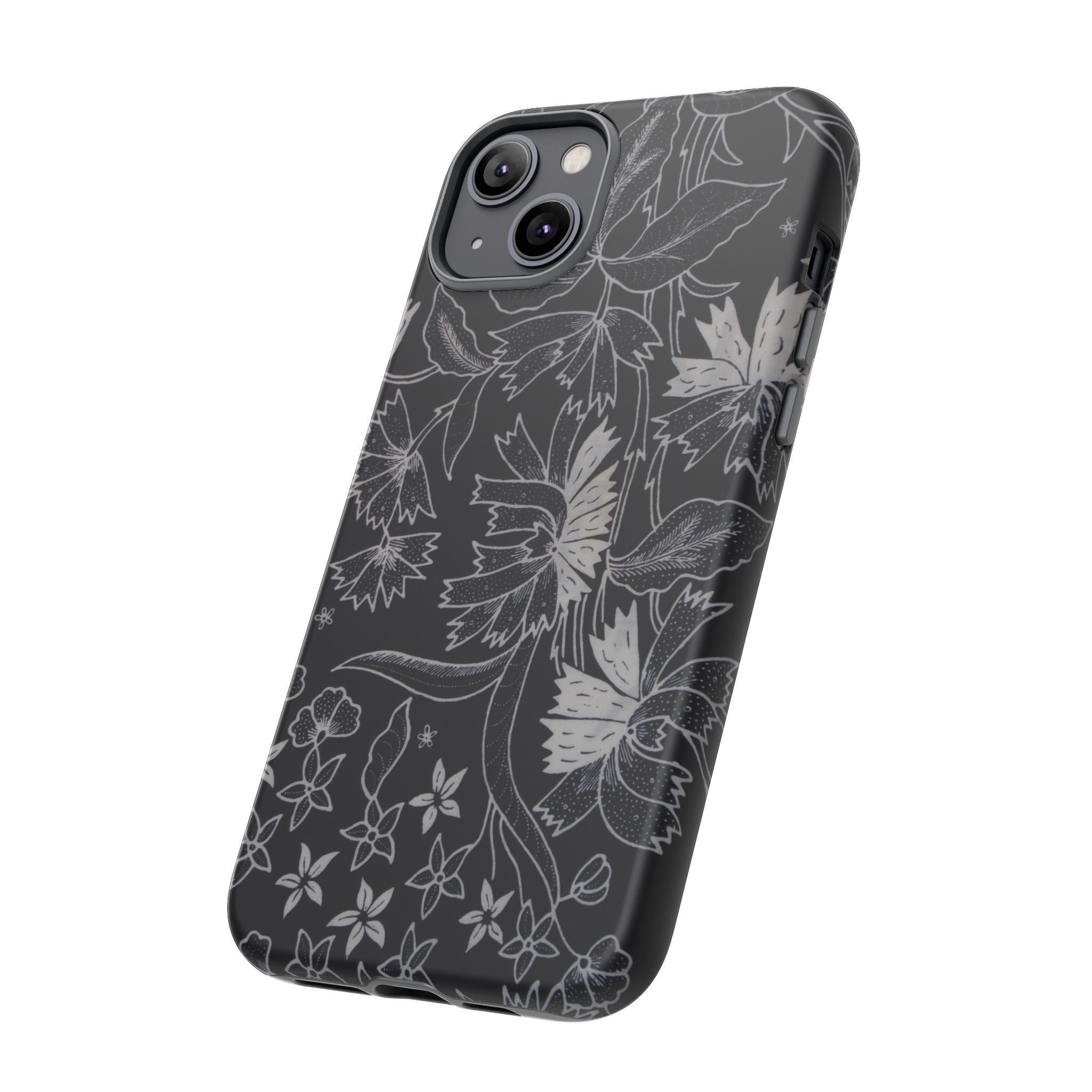 Floral Black Botanical Phone Cover