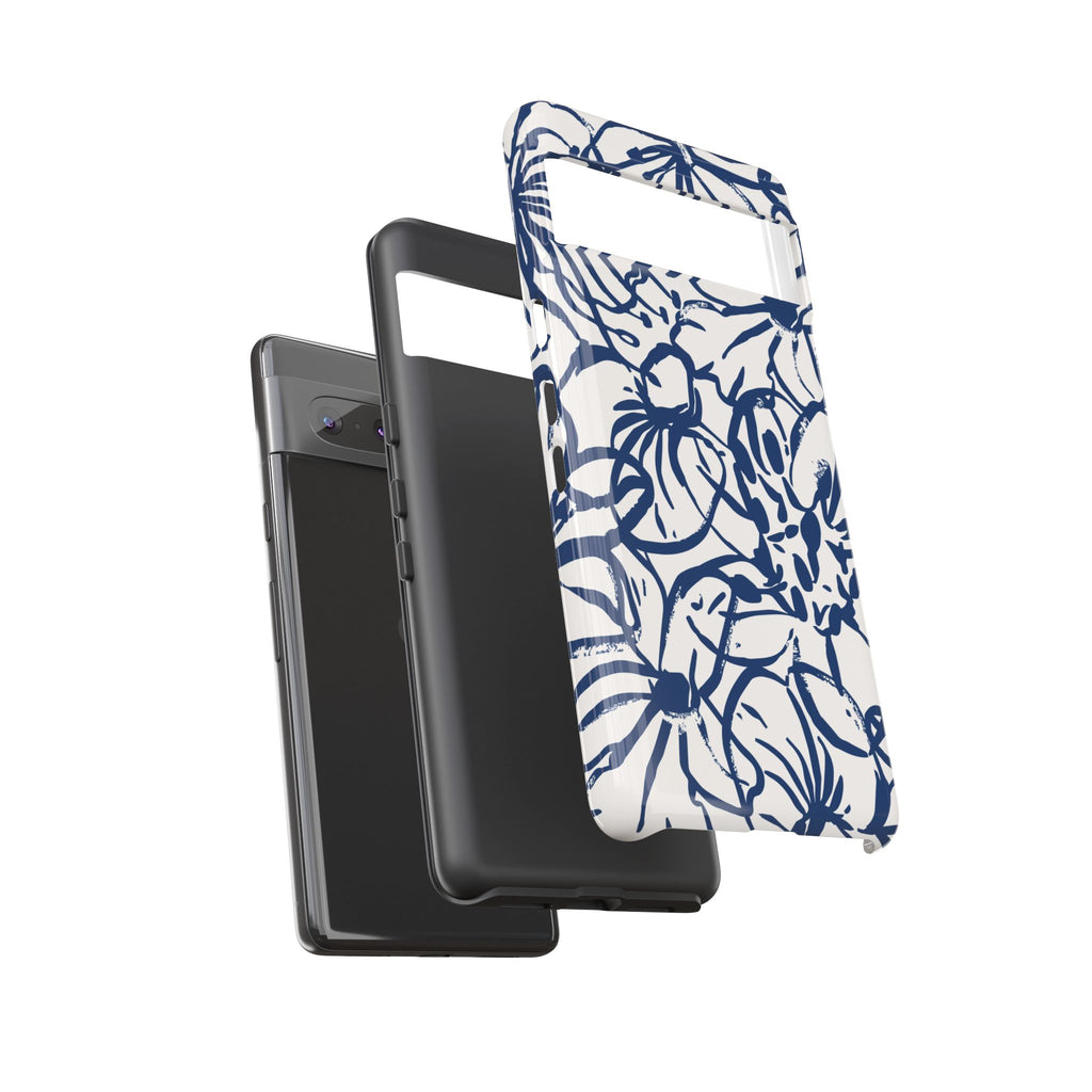 Navy Floral Phone Case