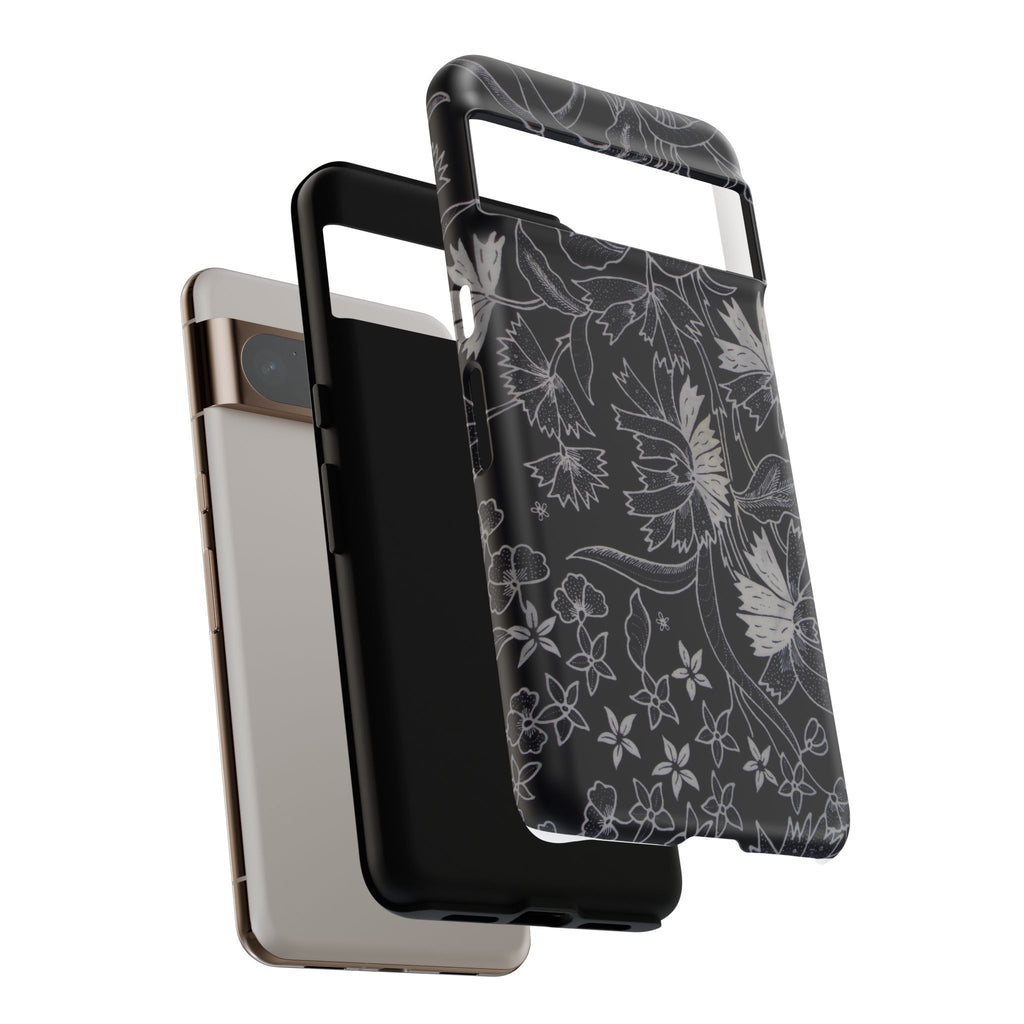 Floral Black Botanical Phone Cover