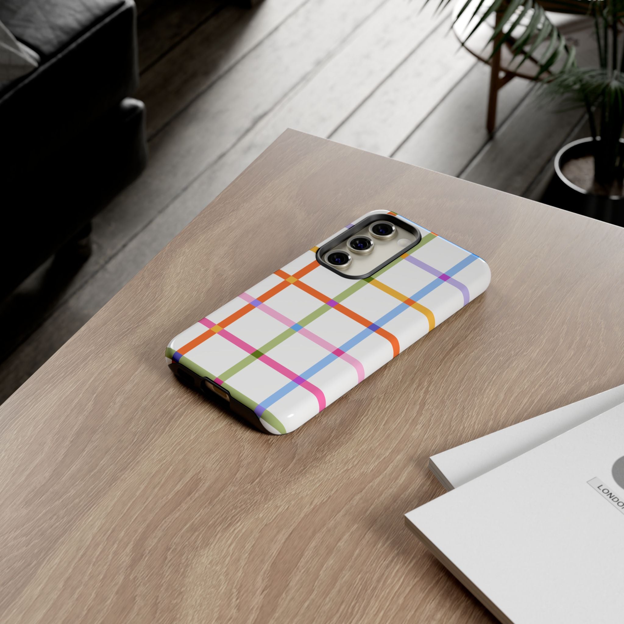 Colorful Plaid Tough Phone Case