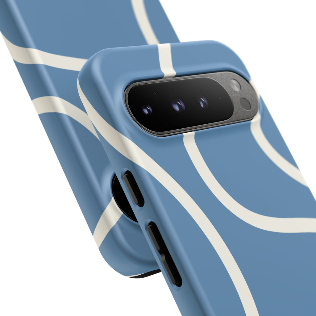 Blue Wavy Abstract Phone Case