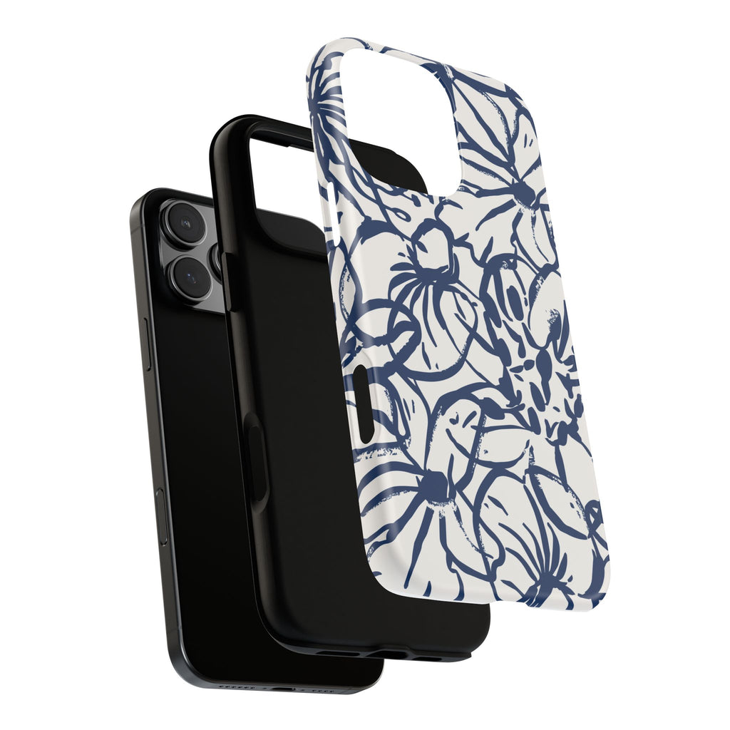 Navy Floral Phone Case