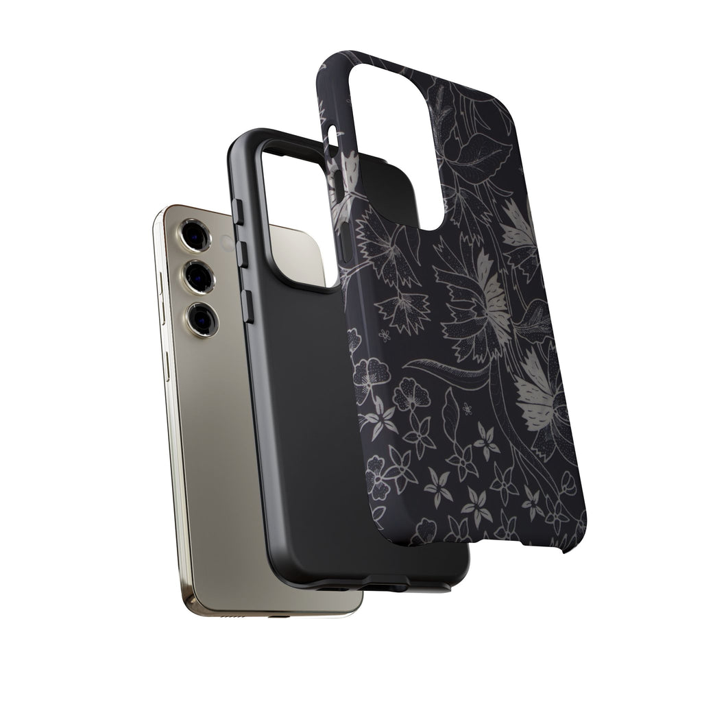 Floral Black Botanical Phone Cover