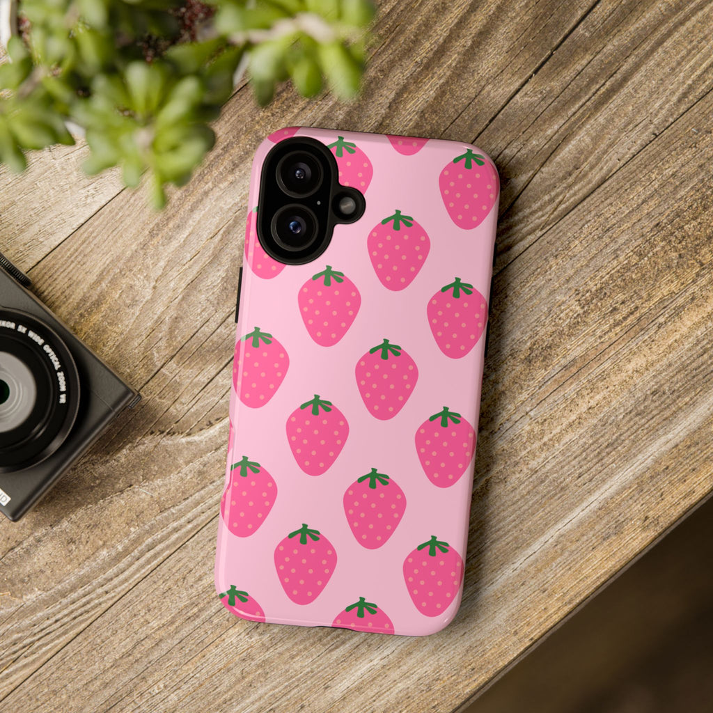 Pink Strawberry Phone Case