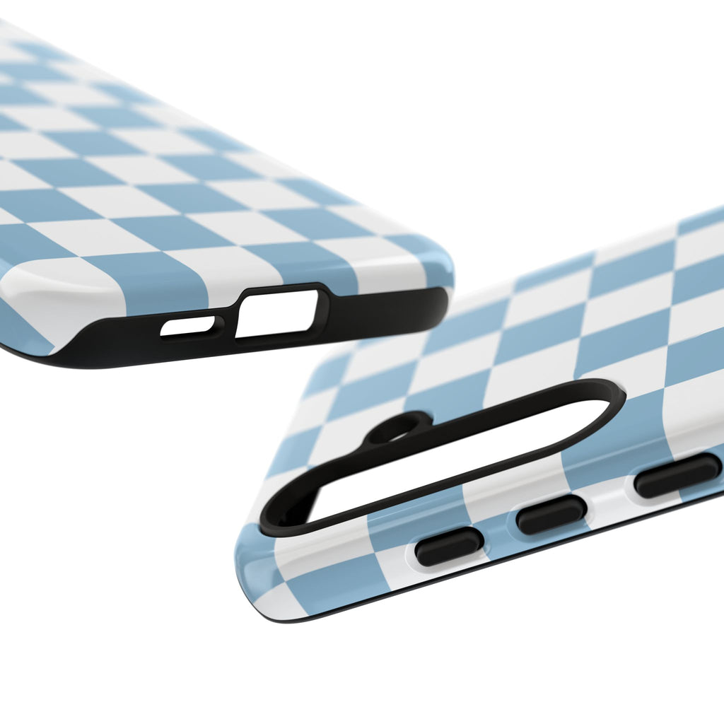 Blue Checkerboard Tough Phone Case