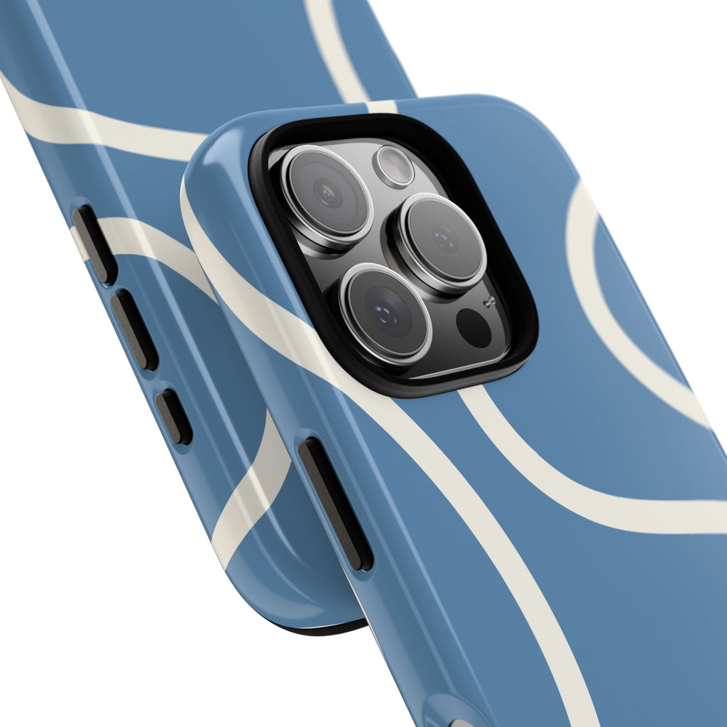 Blue Wavy Abstract Phone Case