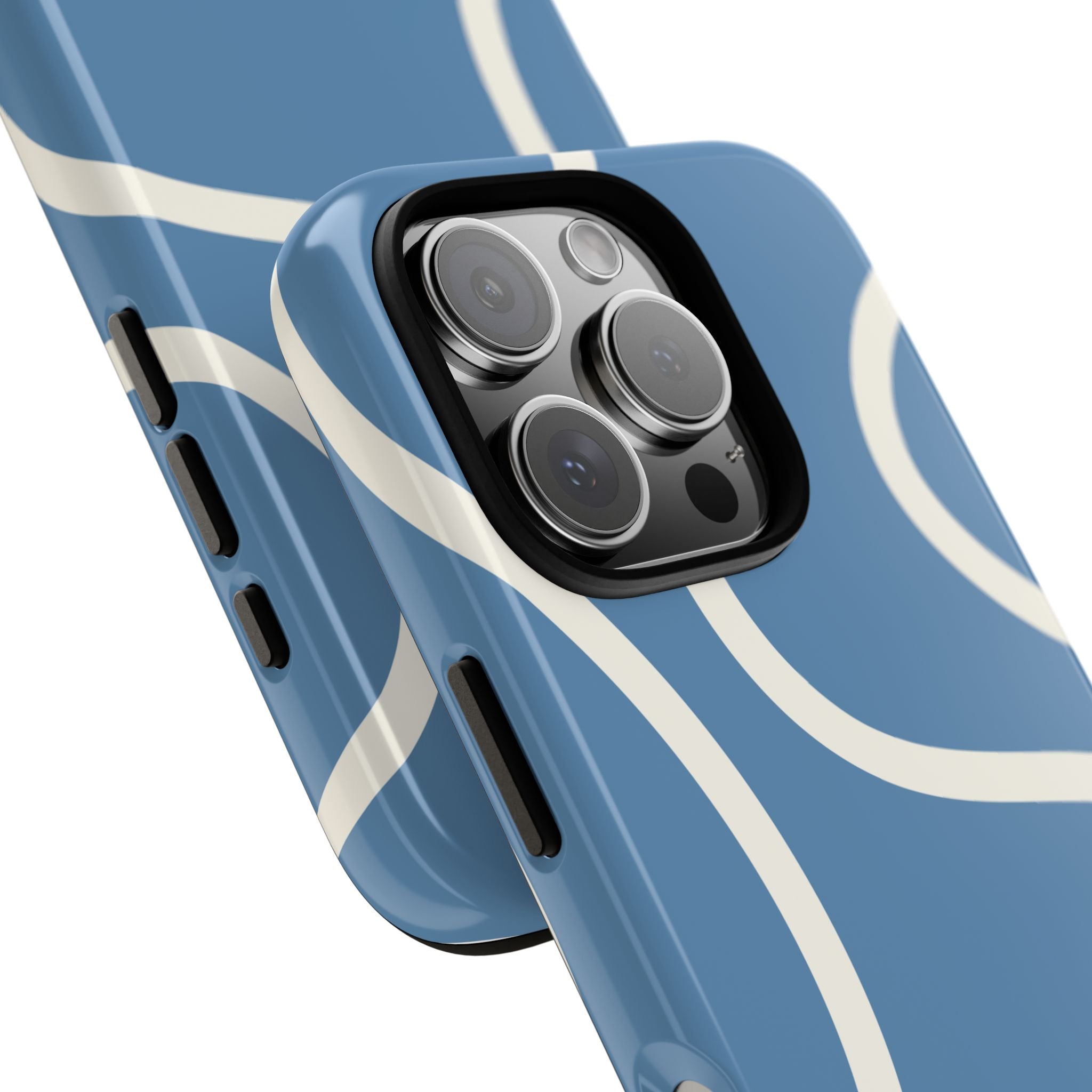 Blue Wavy Abstract Phone Case