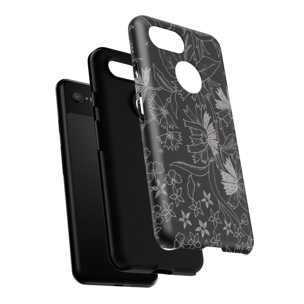 Floral Black Botanical Phone Cover