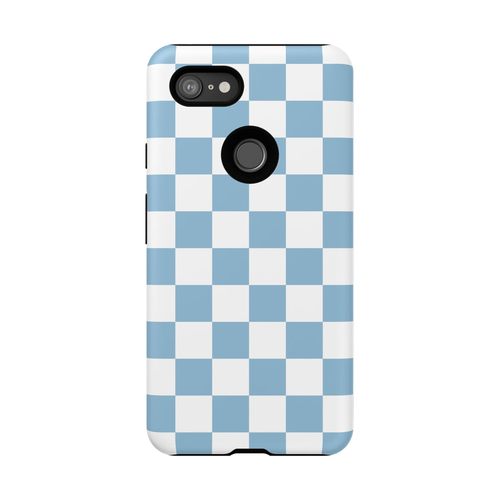 Blue Checkerboard Tough Phone Case
