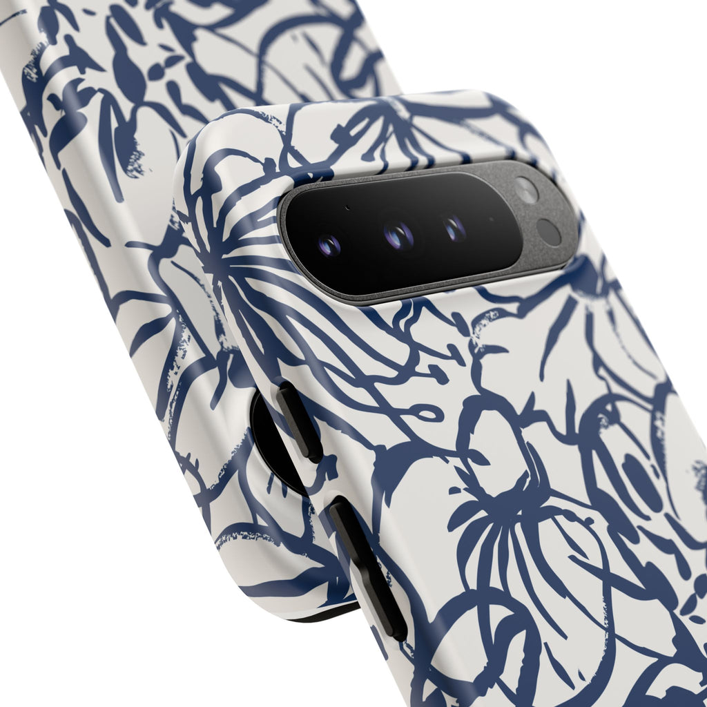 Navy Floral Phone Case