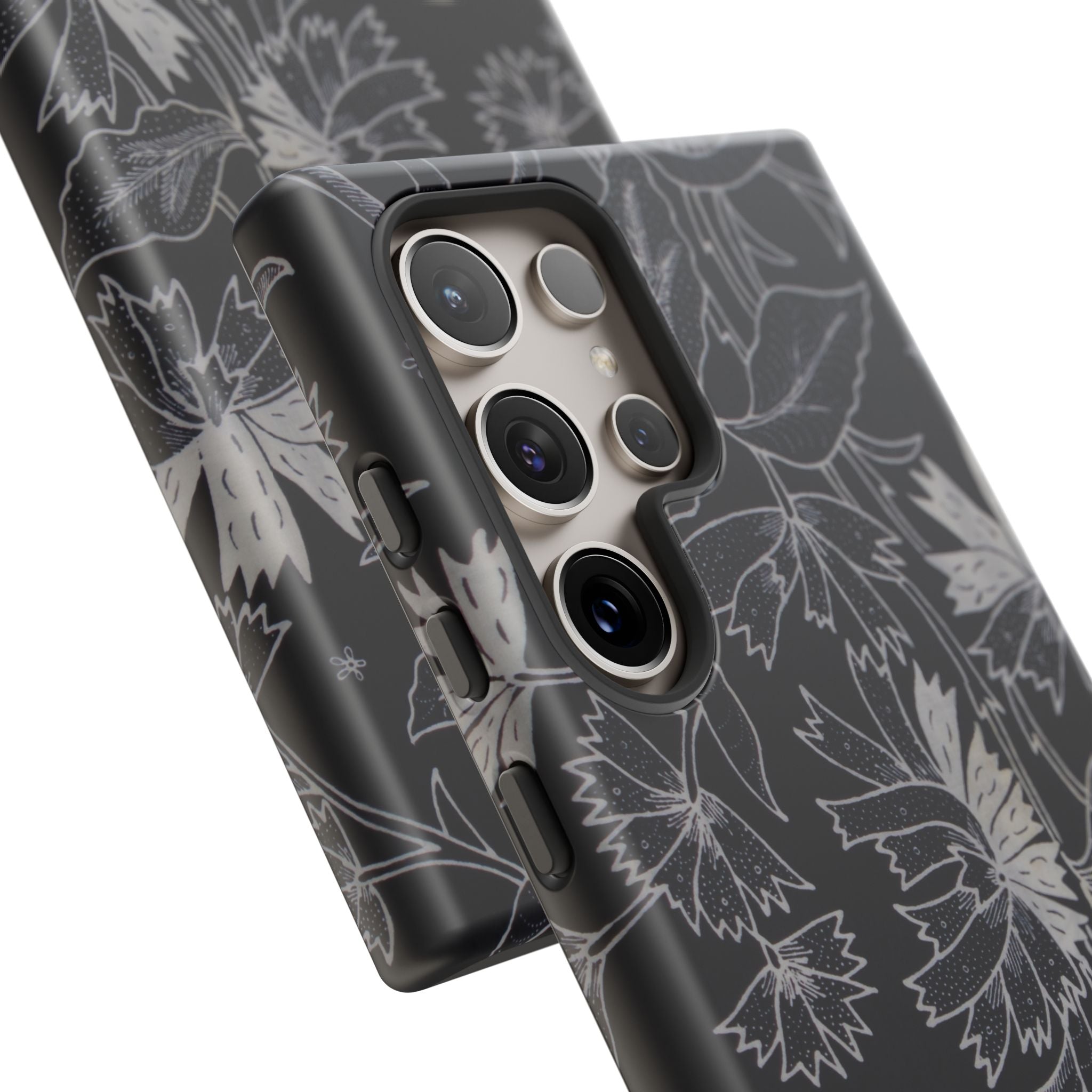 Floral Black Botanical Phone Cover