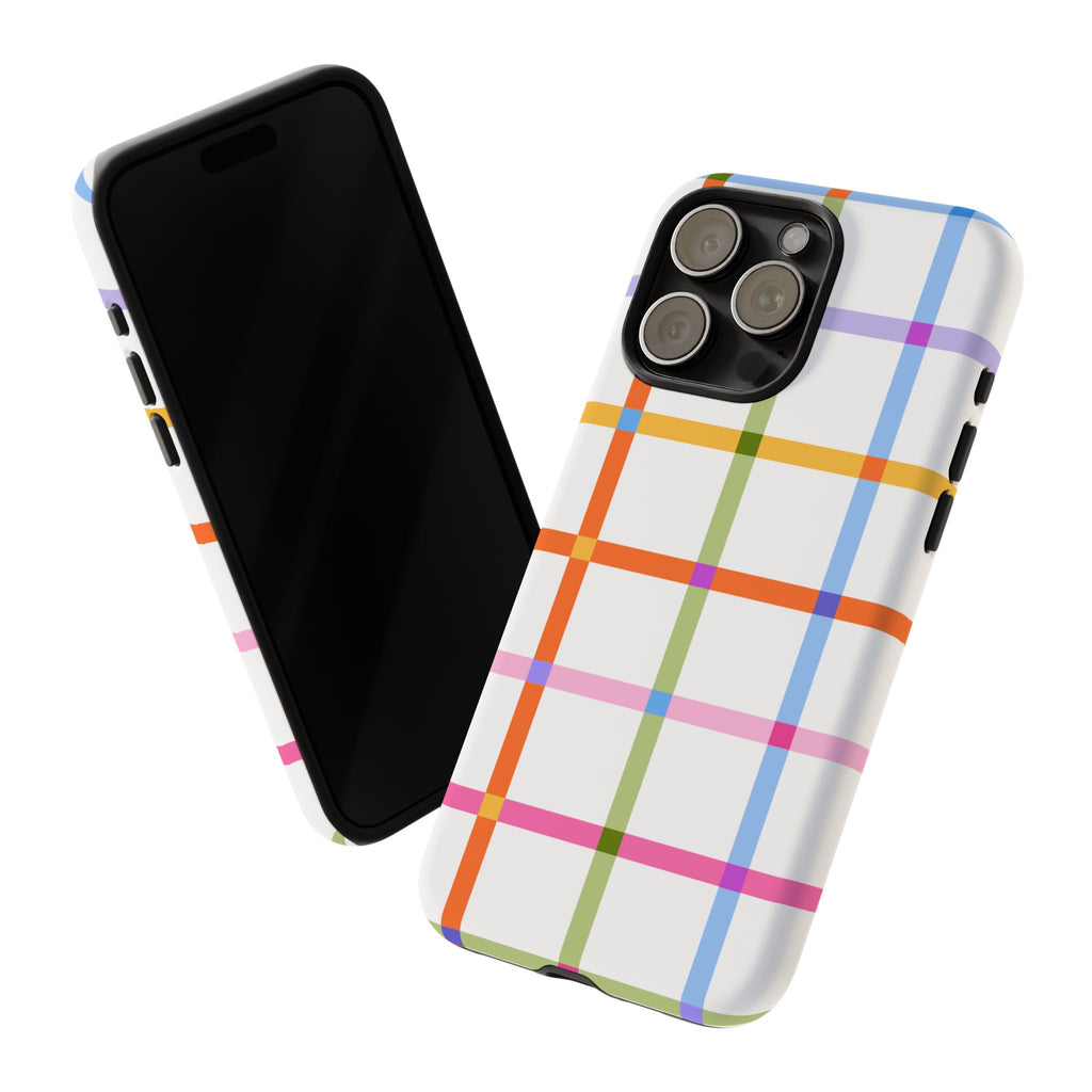 Colorful Plaid Tough Phone Case