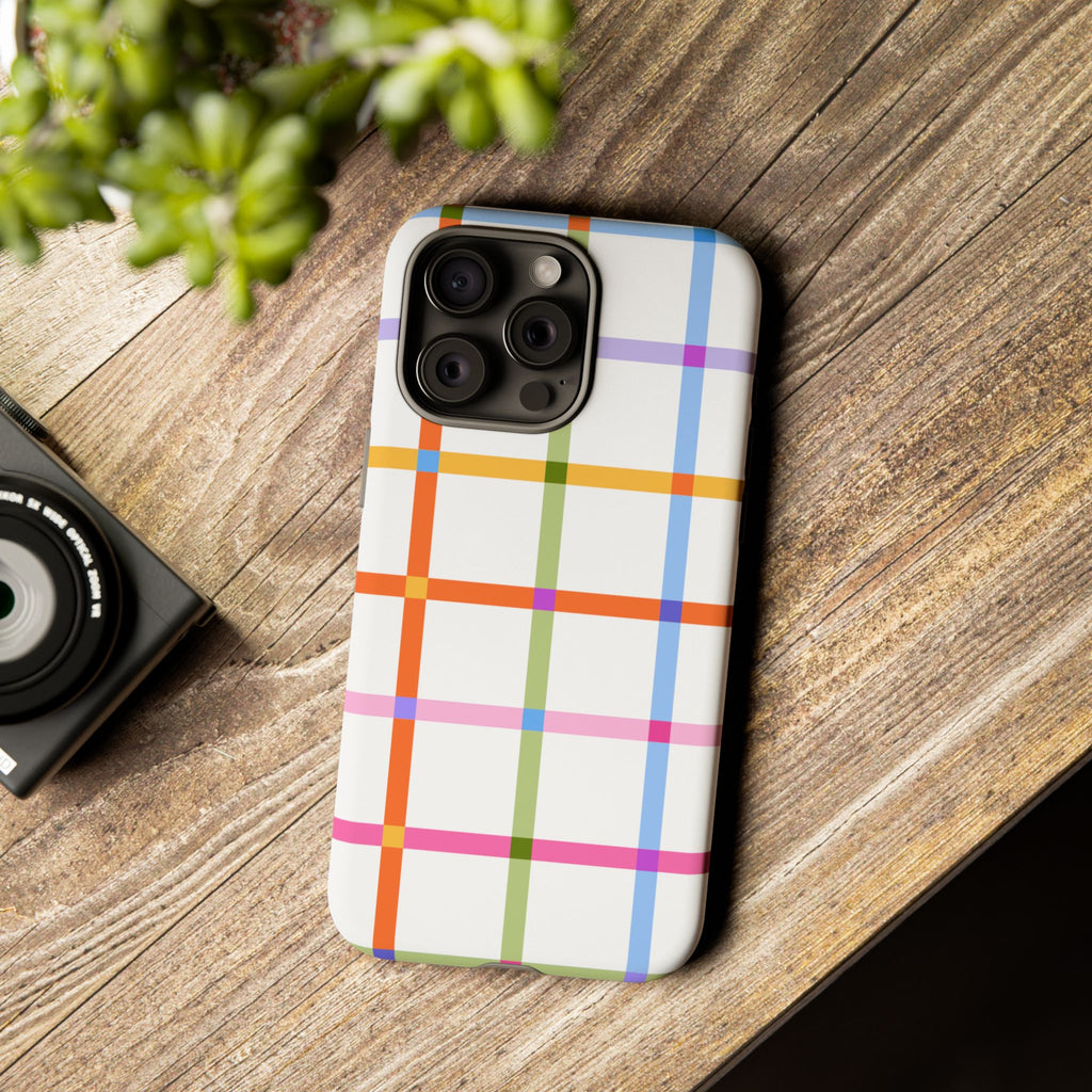 Colorful Plaid Tough Phone Case