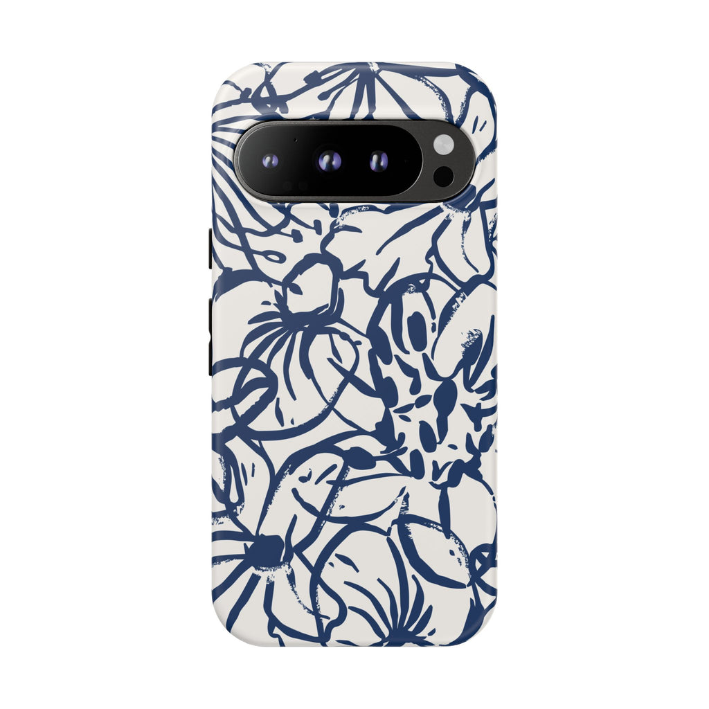 Navy Floral Phone Case