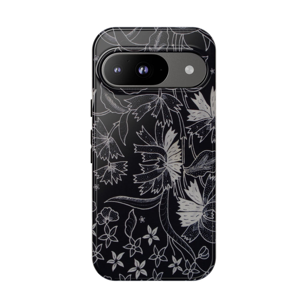 Floral Black Botanical Phone Cover